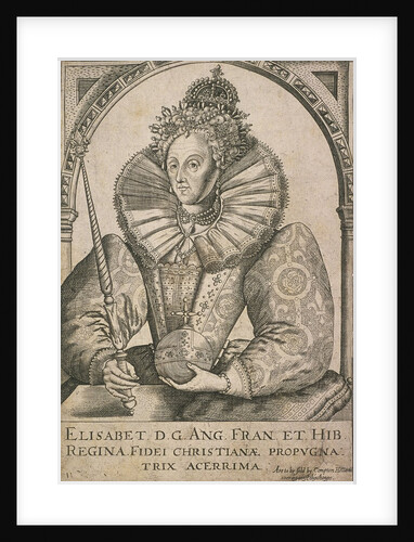 Queen Elizabeth I with sceptre and orb, c1650. by Anonymous
