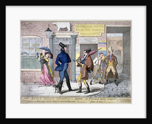 Anglo-Gallic salutations in London, or, practice makes perfect by George Cruikshank