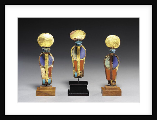 Three Egyptian cobra sculptures by Anonymous