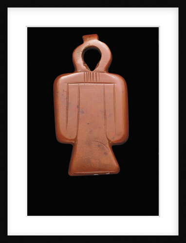 Egyptian red jasper amulet with tyet symbol by Anonymous