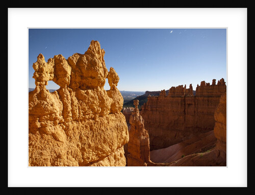 Rock formations in Bryce Canyon National Park in moonlight by Anonymous