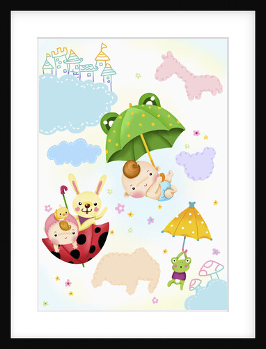 Cute babies flying by Anonymous