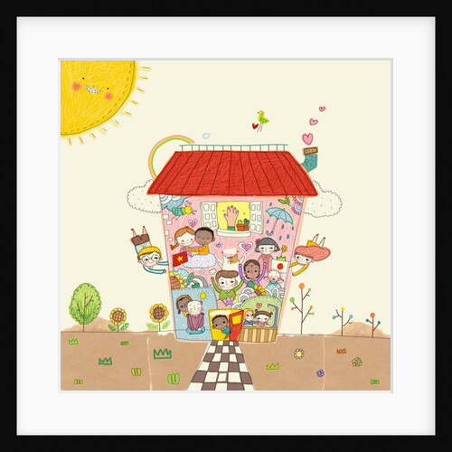 Happy multicultural society by Anonymous