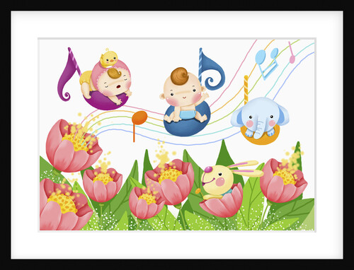 Pretty babies' and animal friends in music by Anonymous