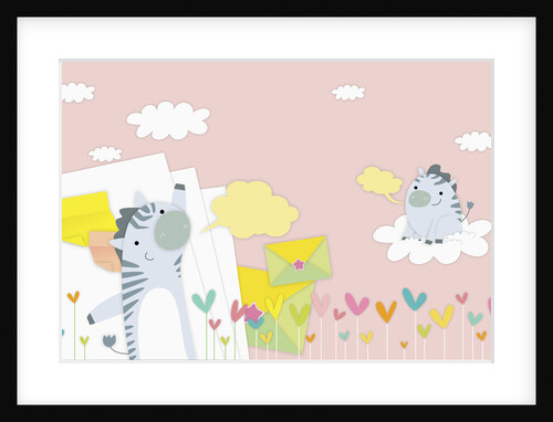 Zebras in backdrop by Anonymous