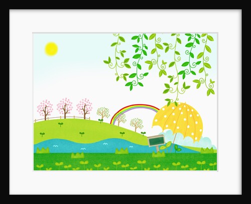 Sunny spring scenery by Anonymous