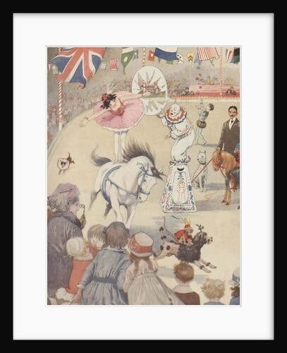 Spectators watching circus performers by Anonymous