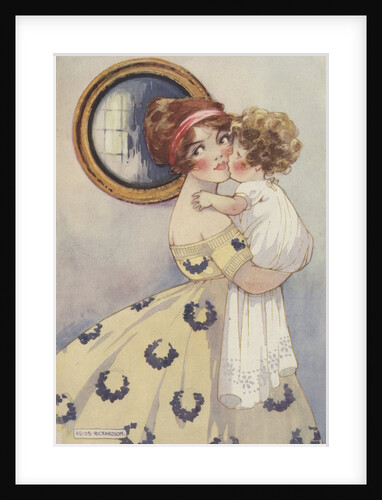 Woman holding baby by Anonymous