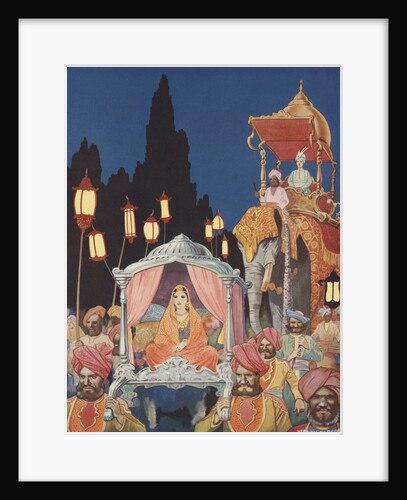Indian wedding procession by Anonymous