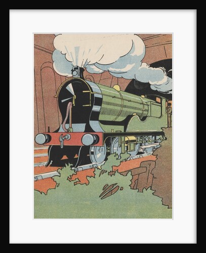 Locomotive train emerging from tunnel by Anonymous
