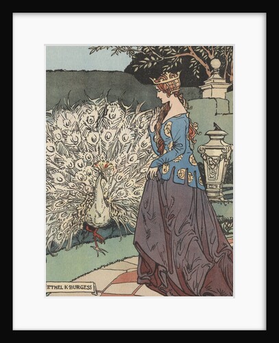 Princess and a peacock by Anonymous