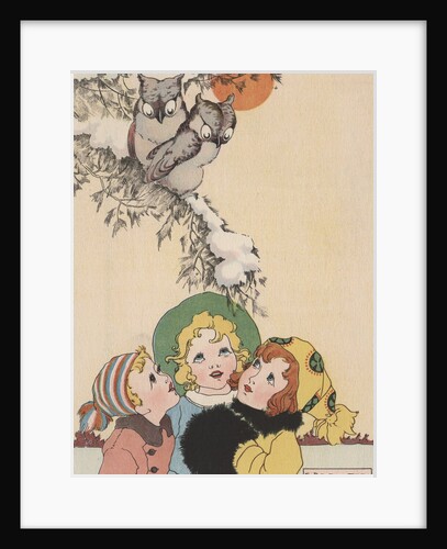 Children looking at owls by Anonymous
