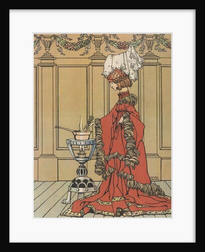 Princess stirring saucepan by Anonymous