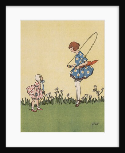 Girls playing jump rope by Anonymous