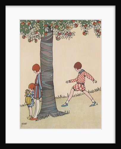 Children playing hide and seek by Anonymous