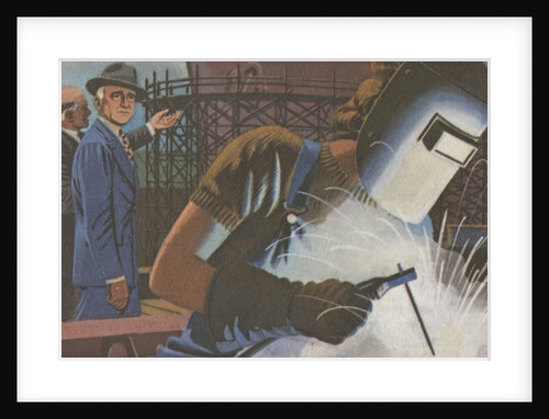 Woman welder working during World War II by Anonymous