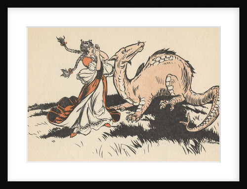 Woman with dragon by Anonymous