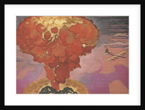 American plane dropping atomic bomb by Anonymous