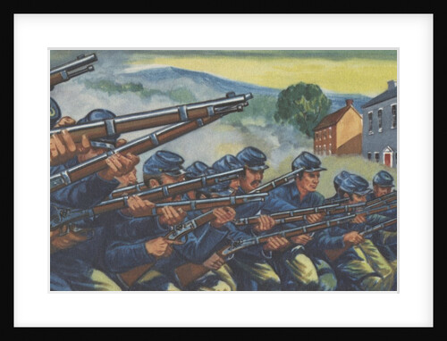 Soldiers fighting in US Civil War by Anonymous