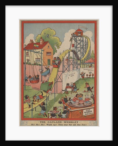 Cats at amusement park by Anonymous