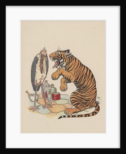 Tiger consulting stork doctor by Anonymous