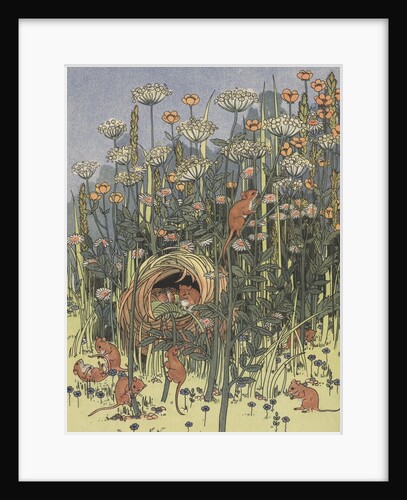 Field mice in flowers by Anonymous