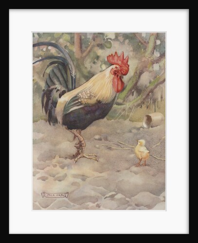 Rooster and chick by Anonymous