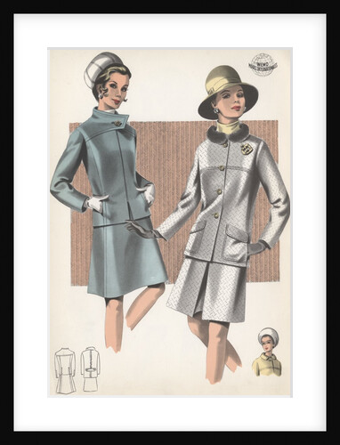 Models wearing suits and hats by Anonymous
