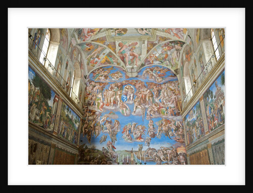 Fresco paintings in the Sistine Chapel by Michelangelo