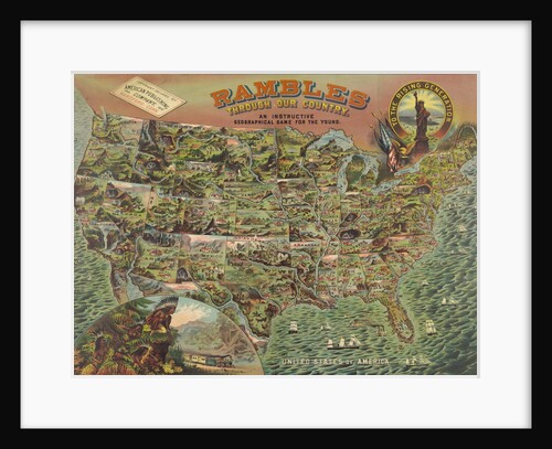 Children's game board with map of America by Anonymous