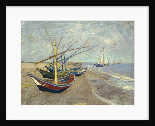 Fishing Boats on the Beach at Les Saintes-Maries-de-la-Mer by Vincent Van Gogh