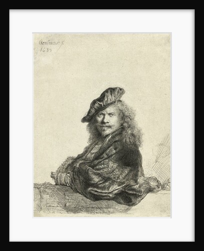 Self-Portrait Leaning on a Sill by Rembrandt Harmensz van Rijn