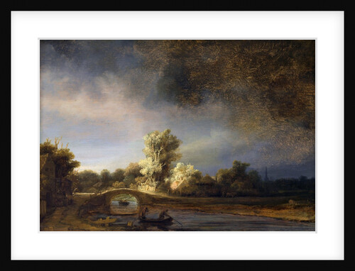 The Stone Bridge by Rembrandt Harmensz van Rijn