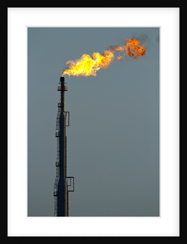 Oil Refinery Gas Flare at Aruba by Anonymous