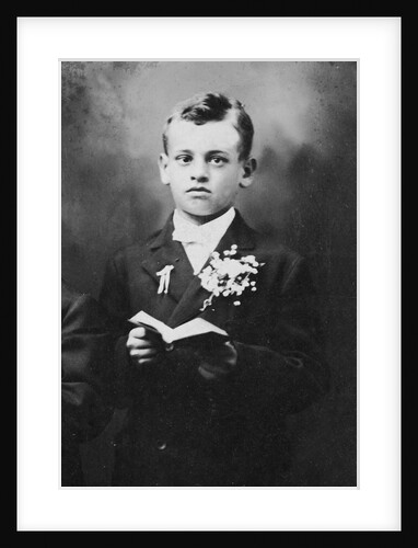 Portrait of a young boy in church, ca. 1930 by Anonymous