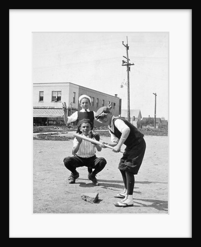 Boys play baseball in a sandlot, ca. 1923 by Anonymous