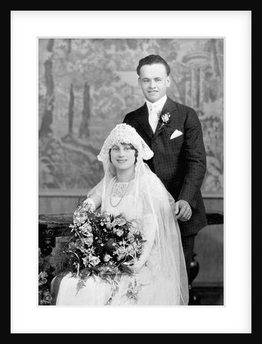 Wedding portrait of young couple, ca. 1924 by Anonymous