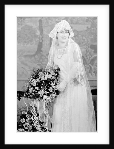 Bride in her wedding gown, ca. 1924 by Anonymous