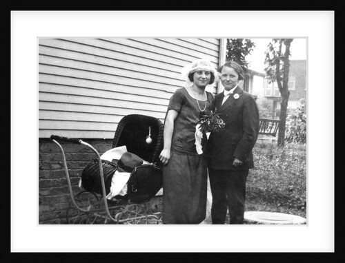 Mother with best friend at baby shower, ca. 1925 by Anonymous