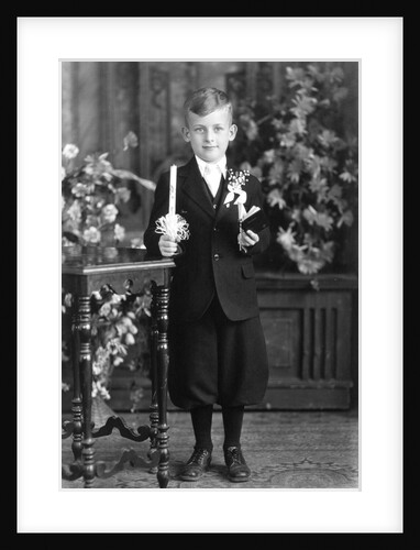 Boy at for his First Communion, ca. 1933 by Anonymous