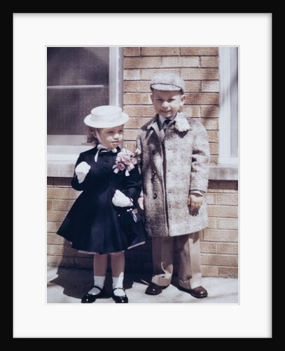 Brother and sister dressed up for Easter Mass, ca. 1957 by Anonymous