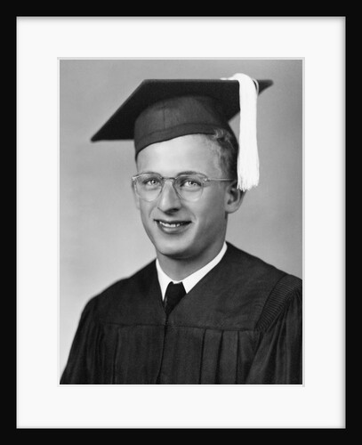 High school graduation portrait of young man, ca. 1945 by Anonymous