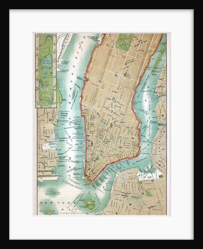 Map of lower Manhattan and Central Park by Anonymous