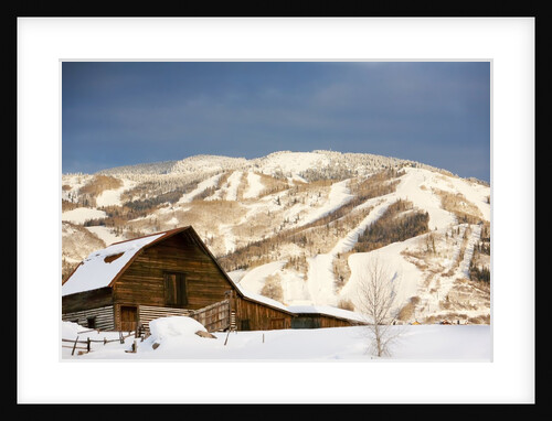 Steamboat Springs Ski Area and barn, Colorado by Anonymous