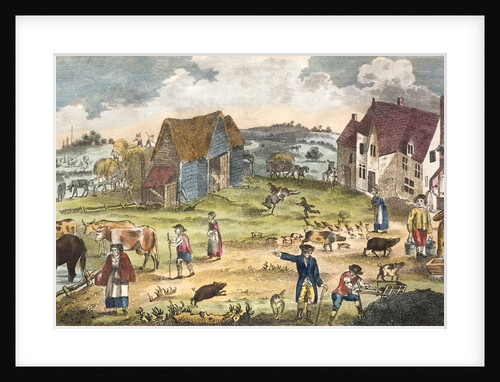 A regency farmyard by Anonymous
