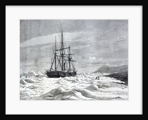 The Alert, nipped by the ice against the shore of Cape Beechey by Anonymous