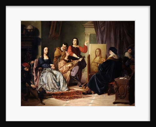 Leonardo da Vinci Painting the Mona Lisa by Cesare Maccari
