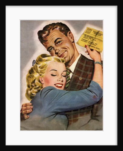 Couple embracing by Anonymous