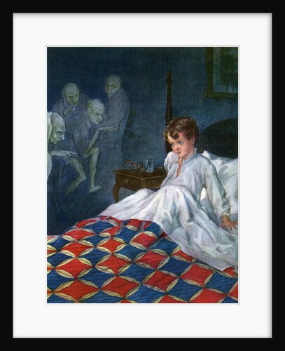 Boy awakened by nightmare