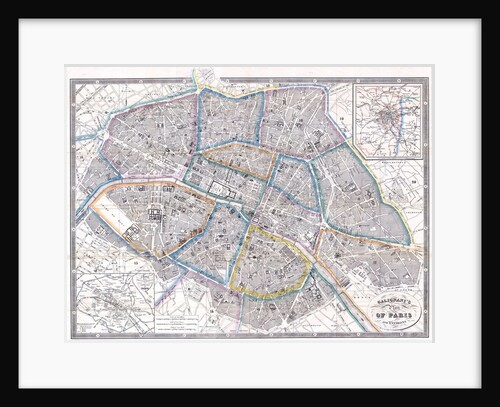 Galignani's Plan of Paris and Environs by Antonio Galignani